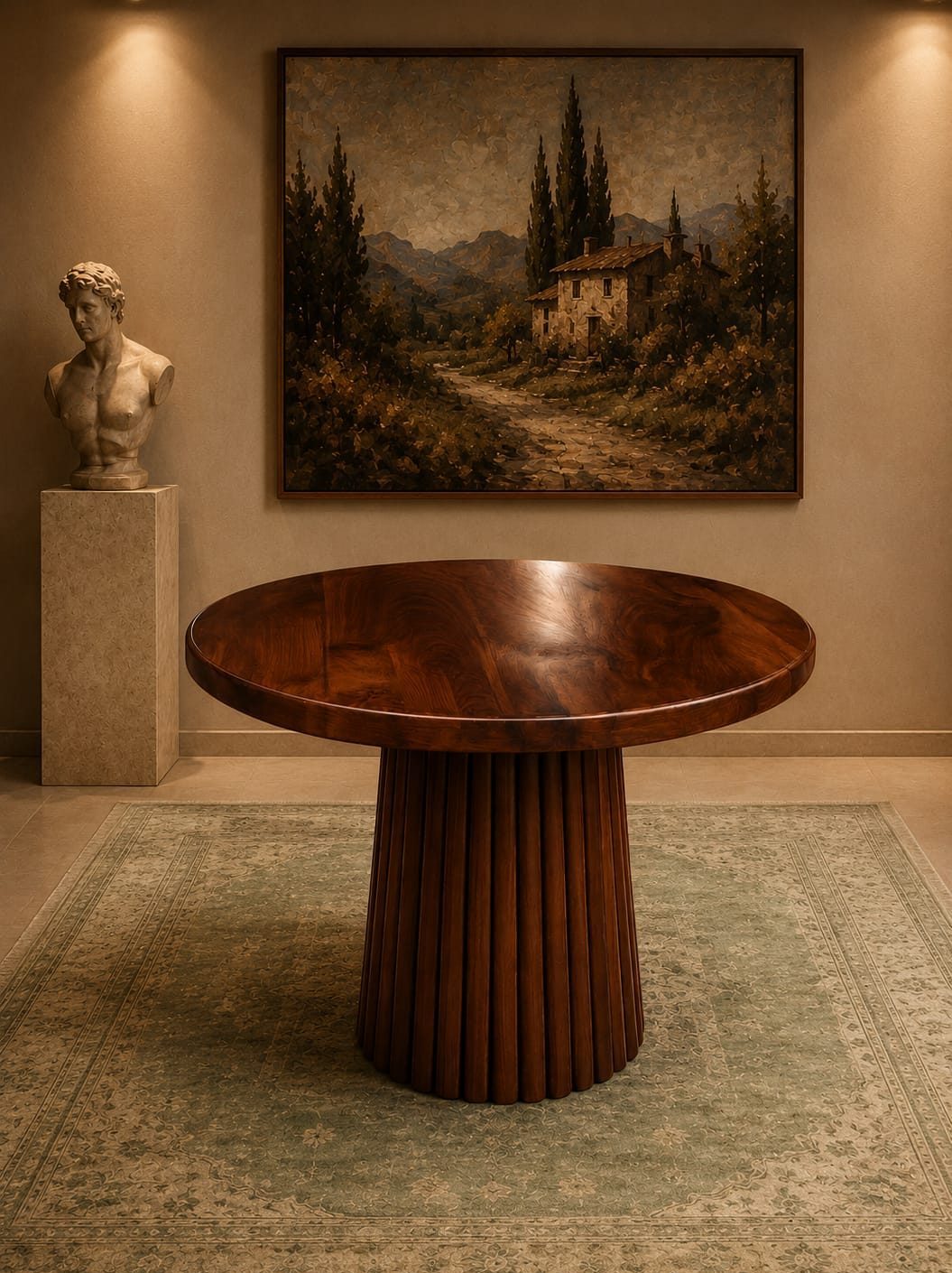 Round Wooden Table