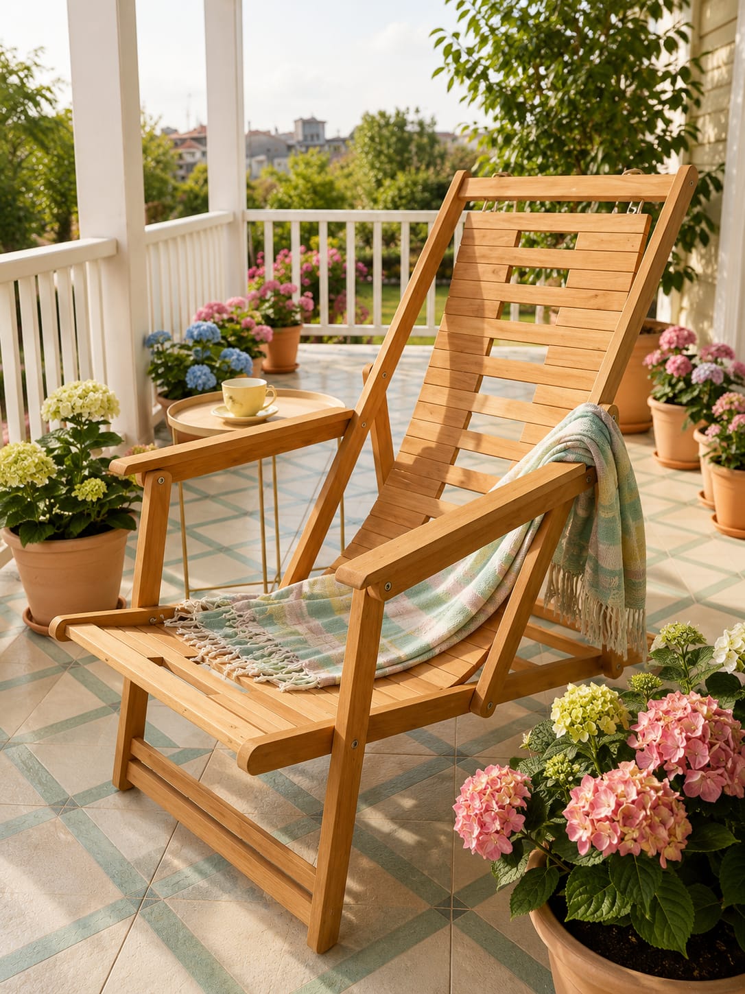 VERONA Sun Lounger with Armrests