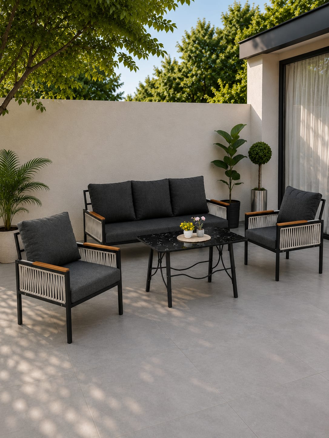 LARA Garden Set 3+1+1+Table