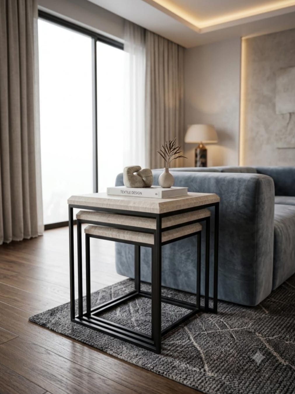 TİMUR – Membrane MDF Round Nesting Tables 